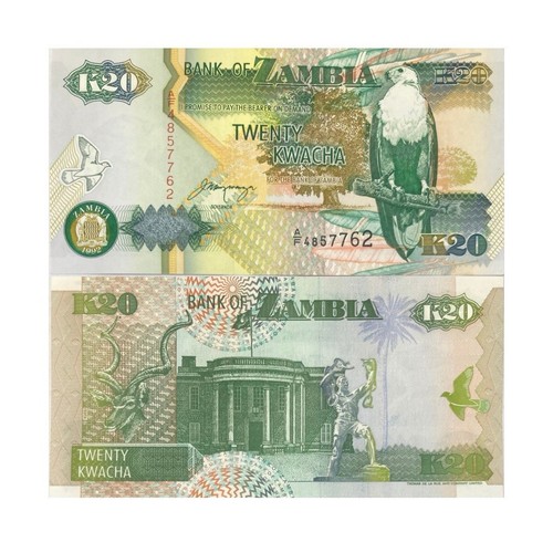 Zambia kwacha banknote - zambia, 20