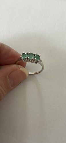 Zambian emerald and - emerald, white