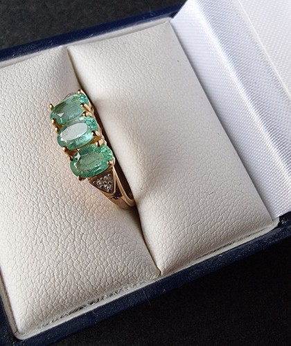 Zambian emerald white zircon - emerald,