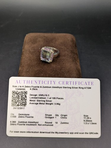 Gemporia silver zebra fluorite - silver,