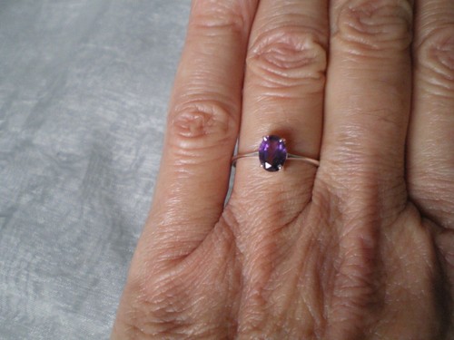 Zambian amethyst ring - amethyst, size