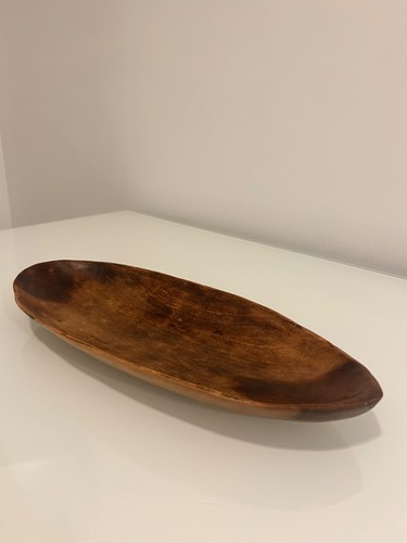 Zambian mango wood - carved, oval