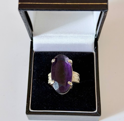 Zambian amethyst cocktail ring - cocktail,