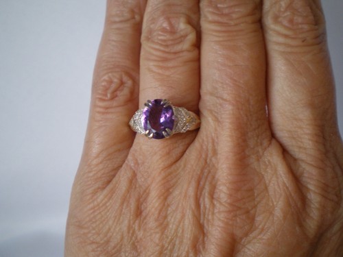 Zambian amethyst ring size - zambian, ring,