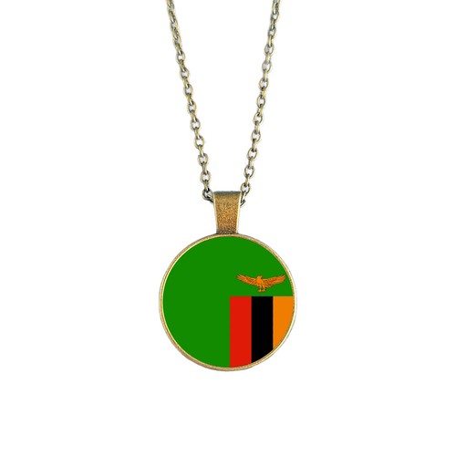 Zambia flag necklace - flag,